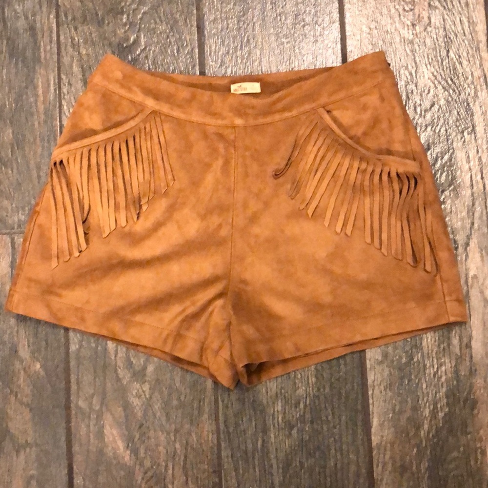 Hollister Suede Fringe Shorts